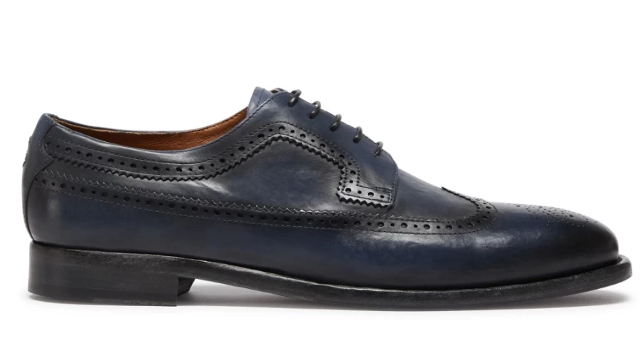 Oliver Sweeney Men's Ellera Navy Leather Dress Shoes