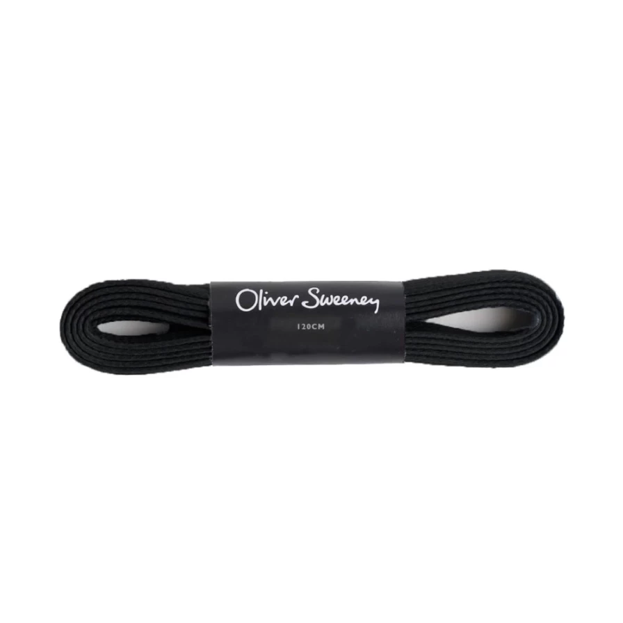 Oliver Sweeney Men's Long Flat Black Shoelaces for Dress Shoes