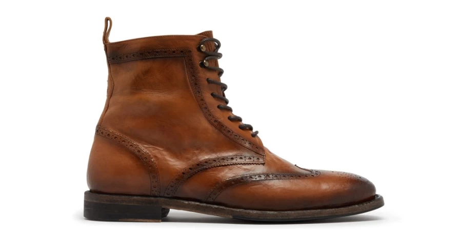 Oliver Sweeney Men's Tasullo Dark Tan Leather Dress Shoes